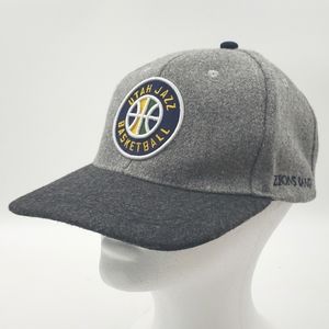UTAH JAZZ BASKETBALL Gray Adjustable Baseball Cap